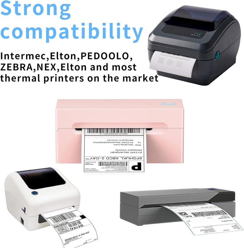 NefLaca Direct Thermal Label-Shipping Label 4x6- Thermal Printer Sticker 4"x6",Compatible with Rollo,Nelko,Zebra. MUNBYN Printer(Pack of 500 Labels) - Image 4